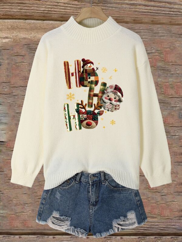 Women's Turtleneck Printed Sweater G3043