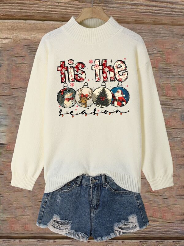 Women's Turtleneck Printed Sweater G3040