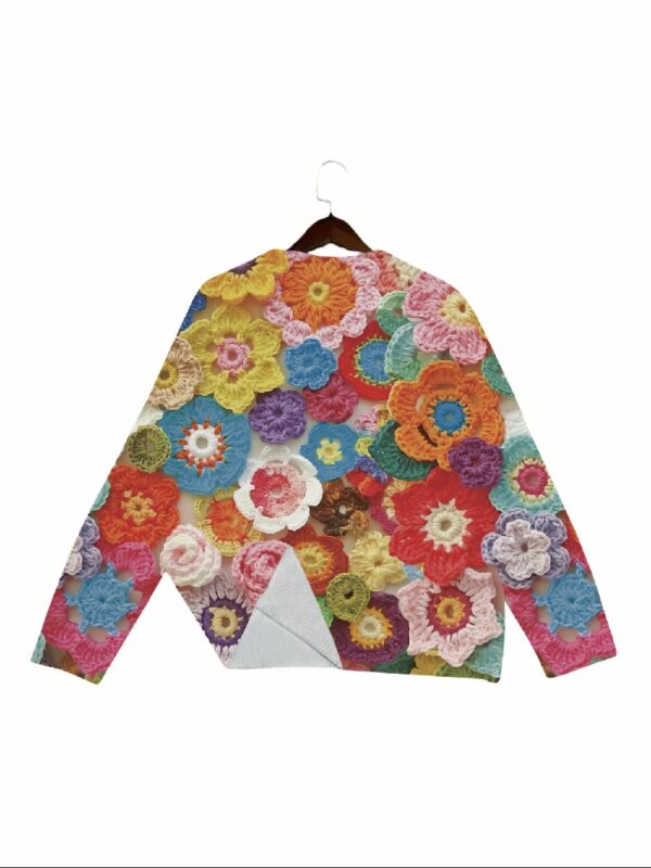 Women's Round Neck All-Over Patterned Sweater Y011