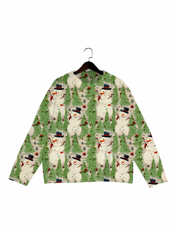 Women's Round Neck All-Over Patterned Sweater Y003