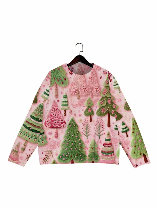 Women's Round Neck All-Over Patterned Sweater Y024