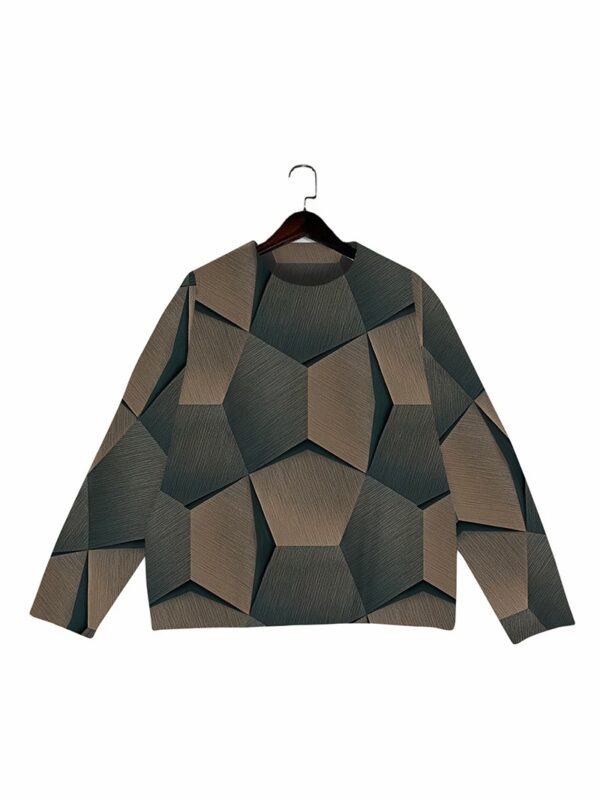 Women's Round Neck Allover Printed Sweater Y016