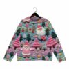 Women's Round Neck All-Over Patterned Sweater Y020