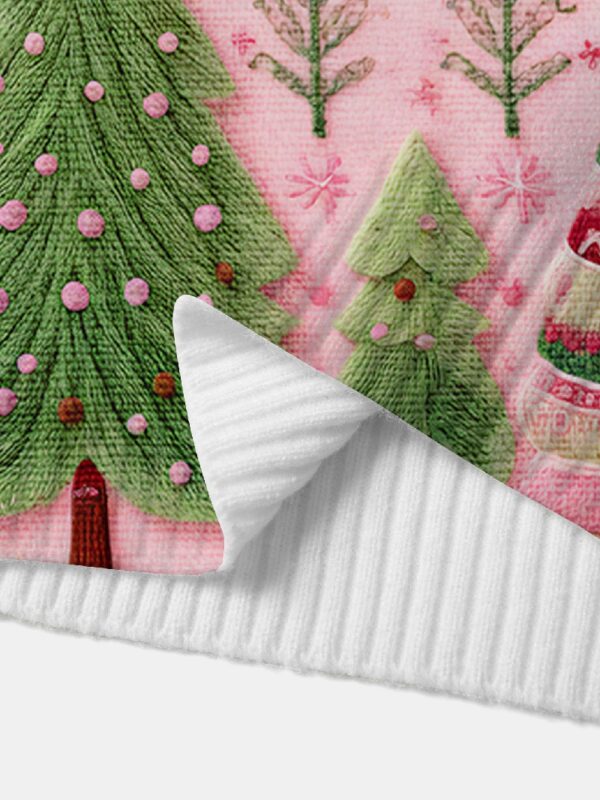 Women's Round Neck All-Over Patterned Sweater Y024