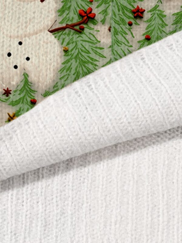 Women's Round Neck All-Over Patterned Sweater Y003