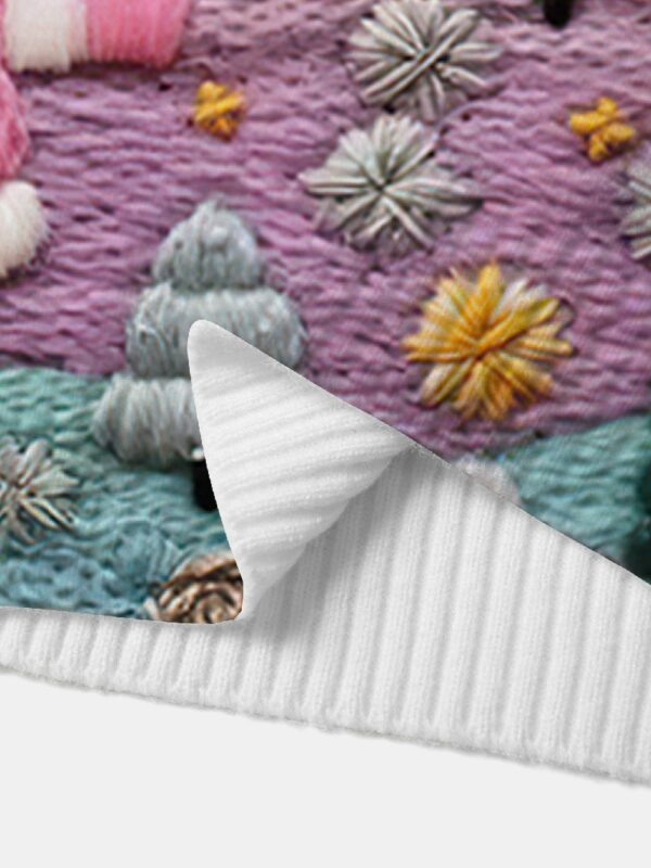 Women's Round Neck All-Over Patterned Sweater Y020