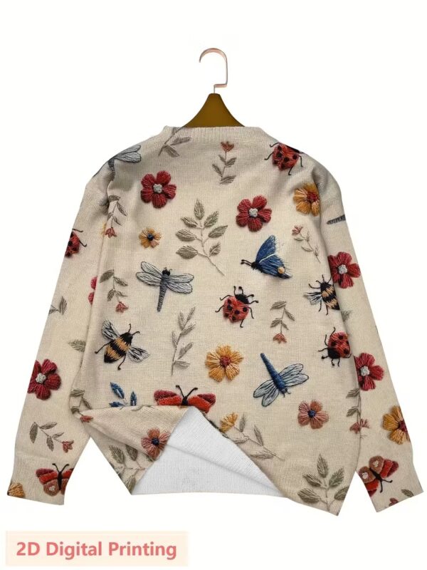 Women's Round Neck All-Over Patterned Sweater X002