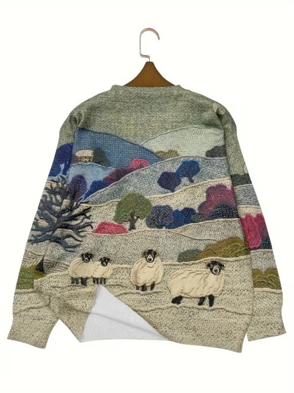 Women's Round Neck All-Over Patterned Sweater X007